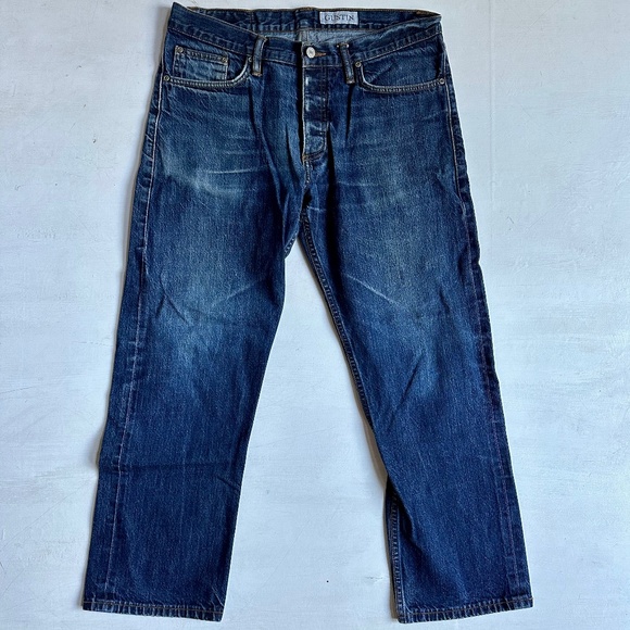 Gustin California Straight Raw Selvedge Denim Jeans 35 Short inseam